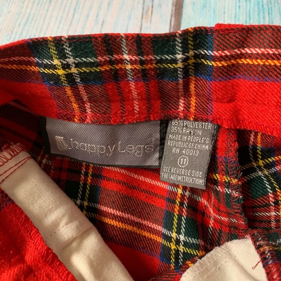 Vintage happy legs high waist Red Plaid Trousers - Picture 6 of 7